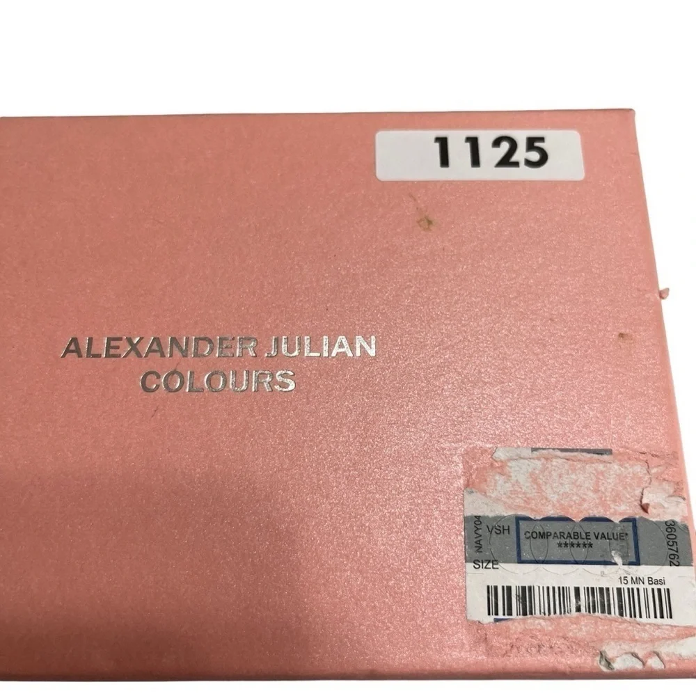 NWT Alexander Julian Colours Boxed Tie Set Handmade Tie Hanky Tie Bar Cuff Links